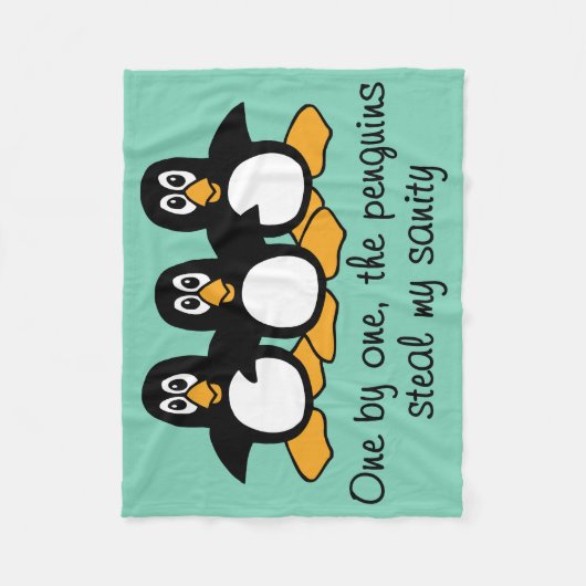 Couverture Polaire Un la conception drôle d'énonciation de pingouins (Devant)