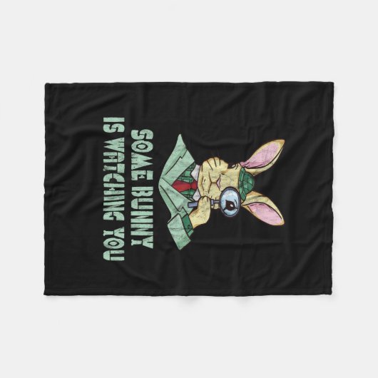 Couverture Polaire Un lapin de Pâques vous regarde (Devant (Horizontal))