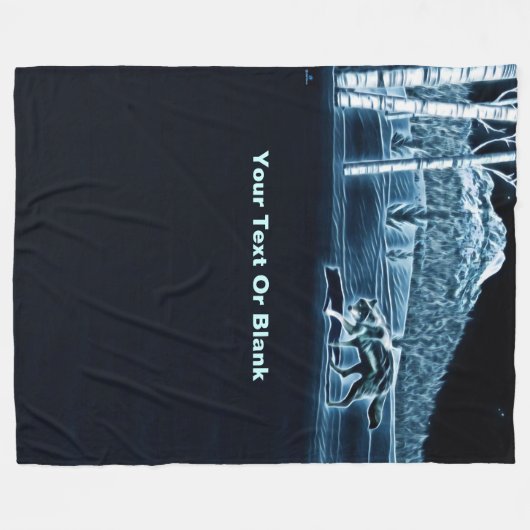 Couverture Polaire Un Loup Sur Neige (Devant (Horizontal))