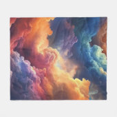 Couverture Polaire Un magnifique Sky Vibe onirique à nuages multicolo (Devant (Horizontal))