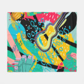 Couverture Polaire Un mélange musical Abstrait (Devant (Horizontal))