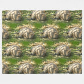 Couverture Polaire Un mignon rêve de Capybara dans le soleil d'été (Devant (Horizontal))
