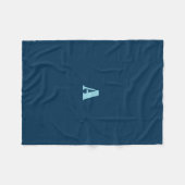 Couverture Polaire Un Monogramme bleu foncé bleu polaire (Devant (Horizontal))