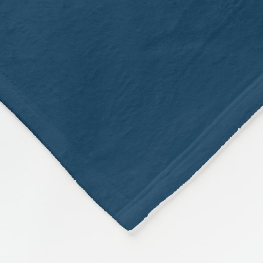 Couverture Polaire Un Monogramme bleu foncé bleu polaire (Coin)