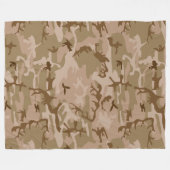 Couverture Polaire Un Motif de camo de style militaire très Cool (Devant (Horizontal))
