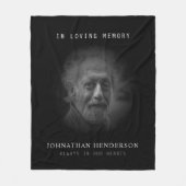 Couverture Polaire Un Noir Moderne En Mémoire Amoureuse Hommage Photo (Devant)