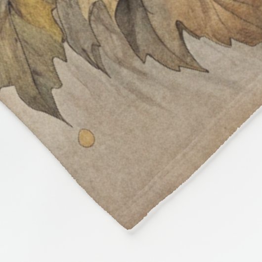 Couverture Polaire Un ours mignon en forêt (Coin)