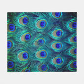 Couverture Polaire Un paon beau plumage ouvert    (Devant (Horizontal))