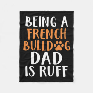Couverture Polaire Un Papa Français De Buldog Est Ruff Frenchie Papa