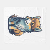 Couverture Polaire Un Petit Chiot Mignonne (Devant (Horizontal))