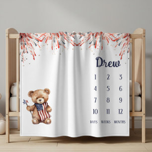 Couverture Polaire Un petit ours en peluche pétard bébé étape importa