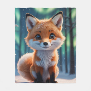 Couverture Polaire Un petit renard rusé