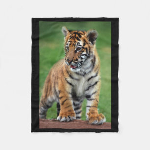 Couverture Polaire Un petit tigre mignon