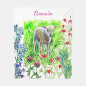 Couverture Polaire Un peu de lamme et de fleur sauvage (Devant)