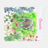 Couverture Polaire Un peu de lamme et de fleur sauvage (Devant (Horizontal))