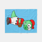 Couverture Polaire Un Pitcher De Baseball Pachycephalosaurus. (Devant (Horizontal))