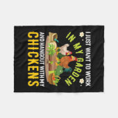 Couverture Polaire Un plante Dans Mon Jardin Avec Mes Poulets (Devant (Horizontal))