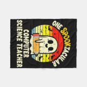 Couverture Polaire Un professeur d'informatique effrayant Halloween (Devant (Horizontal))