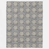 Couverture Polaire Un tartan gris irrégulier d'échecs (Devant)