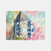 Couverture Polaire Un train au printemps (Devant (Horizontal))