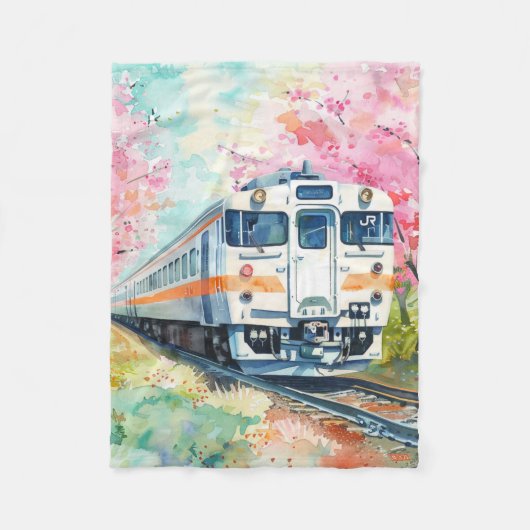 Couverture Polaire Un train au printemps (Devant)