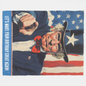 Couverture Polaire Un Trump drôle de message pour un joyeux 50ème ann (Devant (Horizontal))