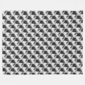 Couverture Polaire Un tzu noir et blanc de Shih (Devant (Horizontal))