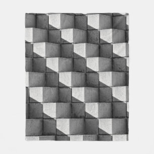 Couverture Polaire Un visage de la sculpture "Four Side Pyramid" dans