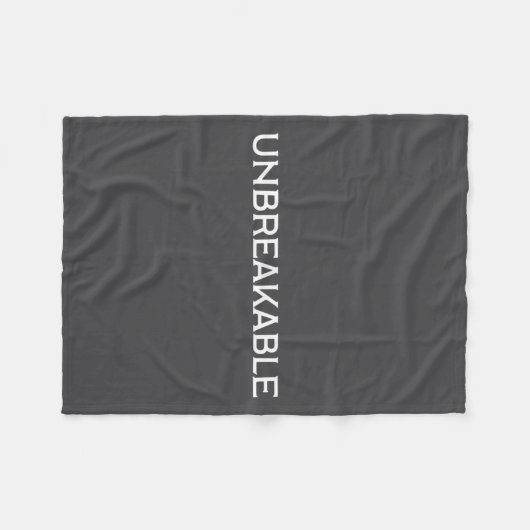 Couverture Polaire Unbreakable Insrational Motivational Saying  (Devant (Horizontal))