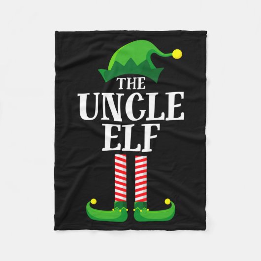 Couverture Polaire Uncle Elf Matching Family Christmas Party Pajama (Devant)