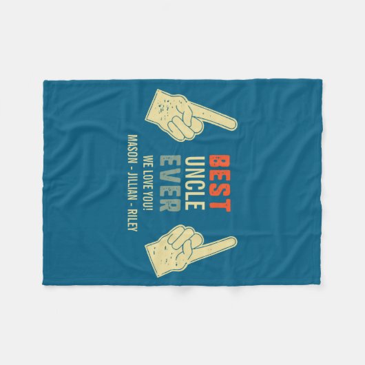 Couverture Polaire Uncle Ever Inting Finger Niece Nephew Names  (Devant (Horizontal))