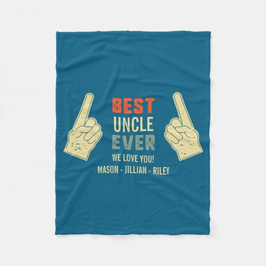 Couverture Polaire Uncle Ever Inting Finger Niece Nephew Names  (Devant)