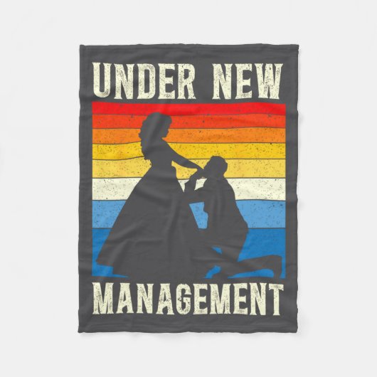 Couverture Polaire Under New Management Groom Wedding Bachelor Party  (Devant)