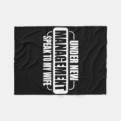 Couverture Polaire Under New Management Speak To My Wife New Husband (Devant (Horizontal))