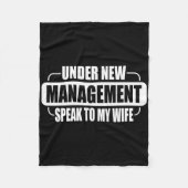 Couverture Polaire Under New Management Speak To My Wife New Husband (Devant)