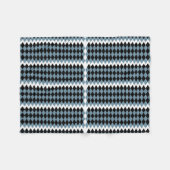 Couverture Polaire une à damiers noire et blanche avec un b blanc (Devant (Horizontal))