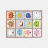 Couverture Polaire Une année de chats mignons (Devant (Horizontal))