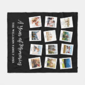 Couverture Polaire Une année de souvenirs Famille Collage mensuel de  (Devant (Horizontal))