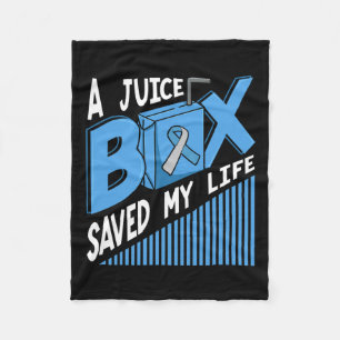 Couverture Polaire Une boîte à jus sauvé ma vie Diabète Dm Blue Adult