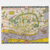 Couverture Polaire Une carte de Merseyside, Liverpool (Devant (Horizontal))