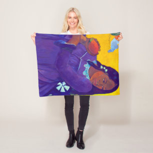 Couverture Polaire Une femme avec un manchot, Gauguin