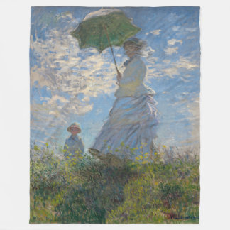 Couverture Polaire Une femme avec un parasol | Paysage français