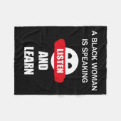 Couverture Polaire Une Femme Noire Parle (Devant (Horizontal))