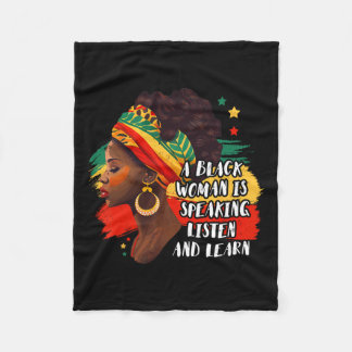 Couverture Polaire Une Femme Noire Parle Écouter Et Apprendre Melanin