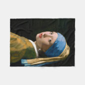 Couverture Polaire Une fille à la perle, Johannes Vermeer, 1665 (Devant (Horizontal))