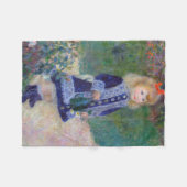 Couverture Polaire Une fille avec une canne d'eau, Renoir (Devant (Horizontal))