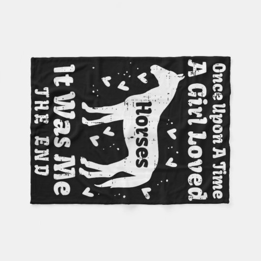 Couverture Polaire Une Fille Loved Horses Équitation équitation équit (Devant (Horizontal))