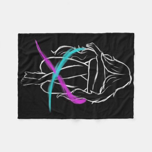 Couverture Polaire Une Fille Pleure Introvert Un Défenseur De La Prév (Devant (Horizontal))