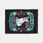 Couverture Polaire Une Fille Qui Aime Son French Bulldog Français (Devant (Horizontal))