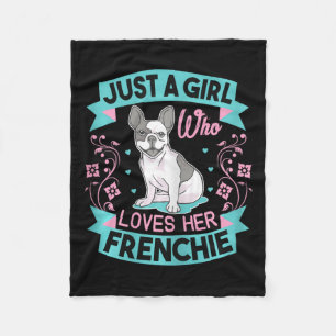 Couverture Polaire Une Fille Qui Aime Son French Bulldog Français